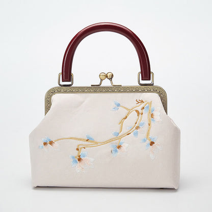 Mythstone Flower Embroidery Handbag Crossbody Bag