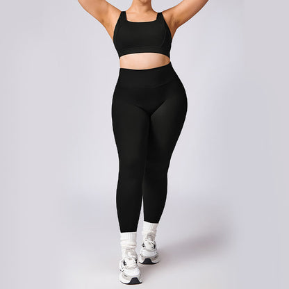 Mythstone PLUS SIZE Backless Criss-Cross Strap Bra Shorts Leggings Pants Sports Gym Yoga Quick Drying Outfits