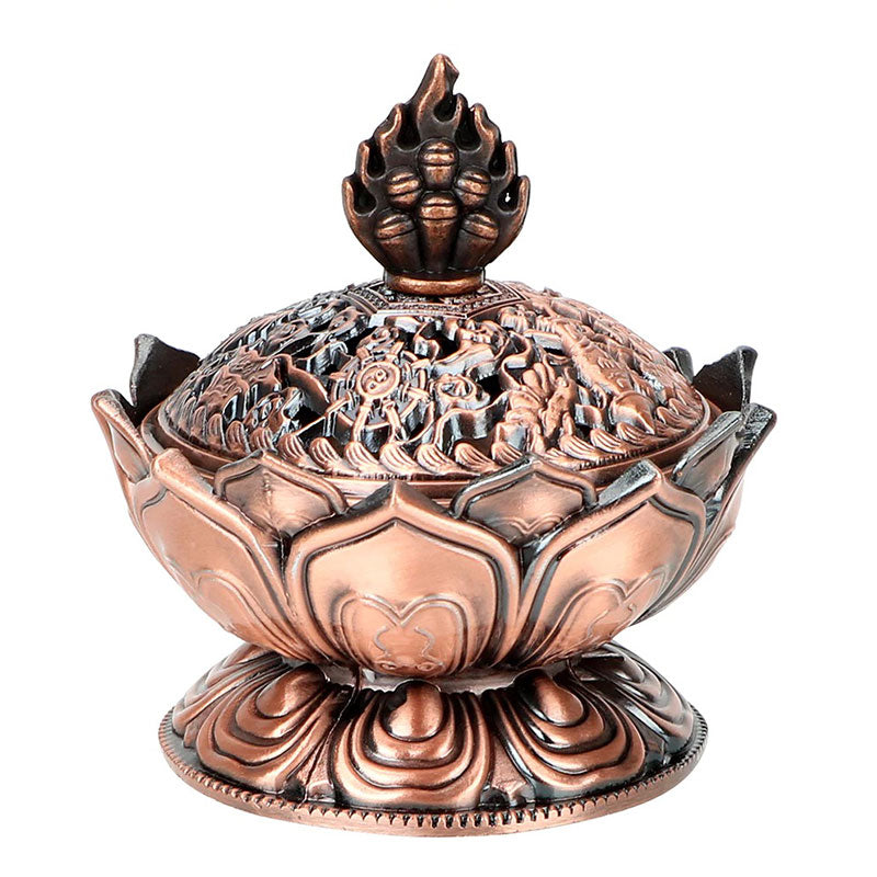 Mythstone Tibetan Lotus Shaped Purify Incense Burner