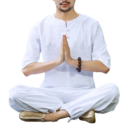 Mythstone Meditation Prayer Spiritual Zen Practice Uniform Clothing Men's Set