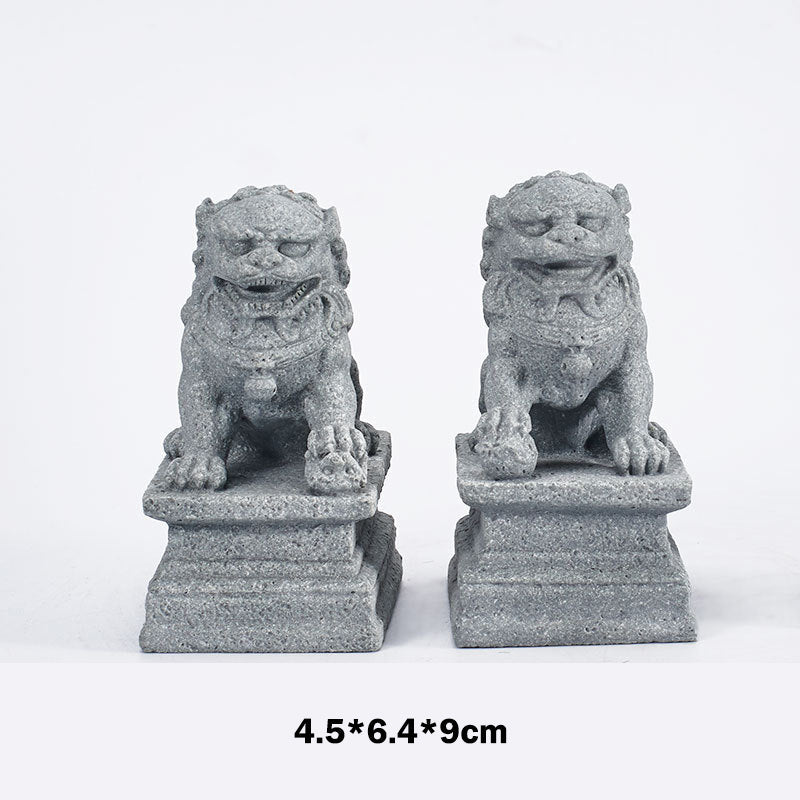 Mythstone Lion Fu Foo Dogs Elephant Ward Off Evil Blessing Home Decoration