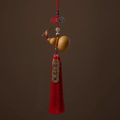 Mythstone Feng Shui Coins Gourd Chinese Knot Lucky Coins Five Emperor Money Wealth Tassels Decoration