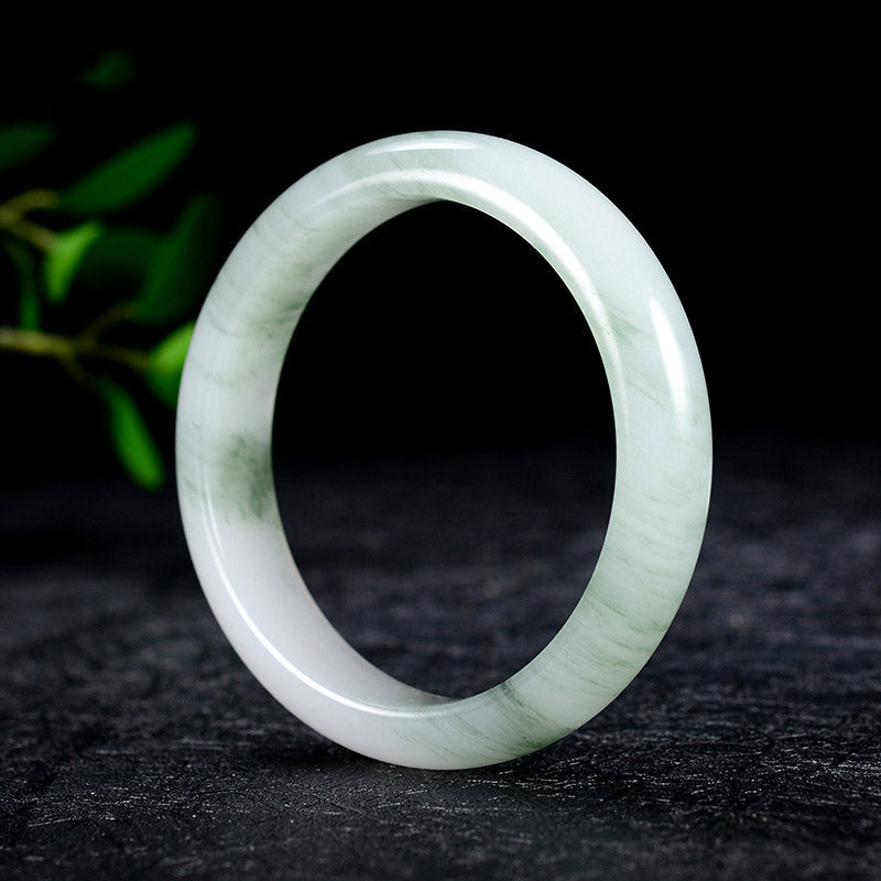 Mythstone Natural Jade Luck Healing Bangle Bracelet