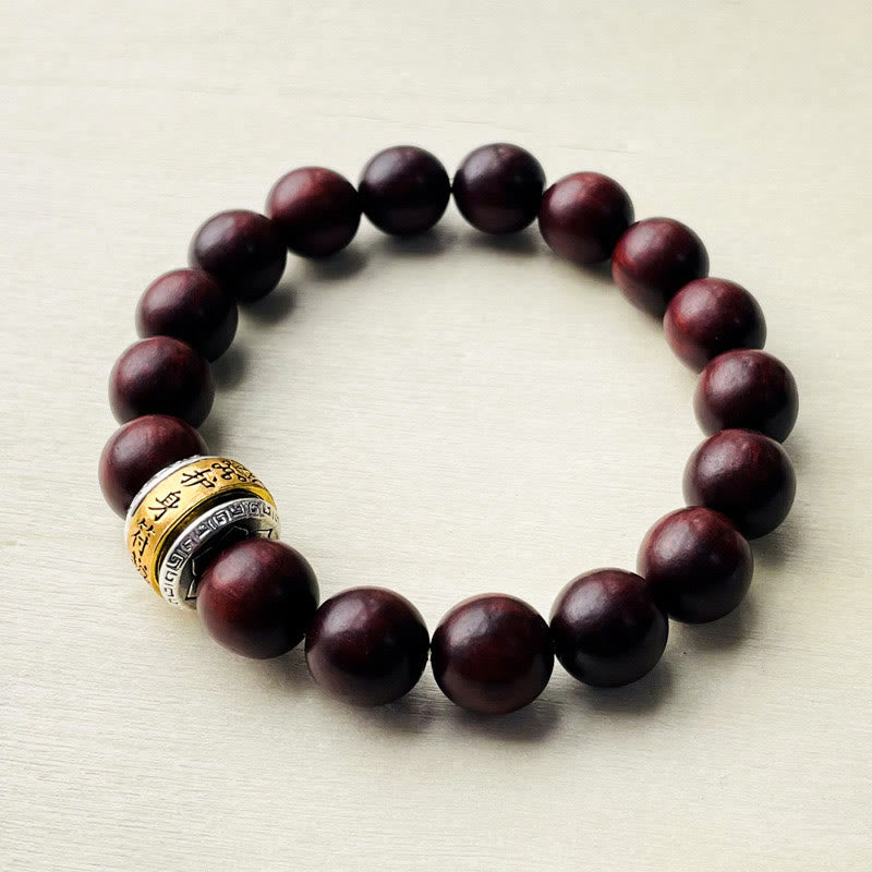 Mythstone Small Leaf Red Sandalwood Amulet Protection Bracelet