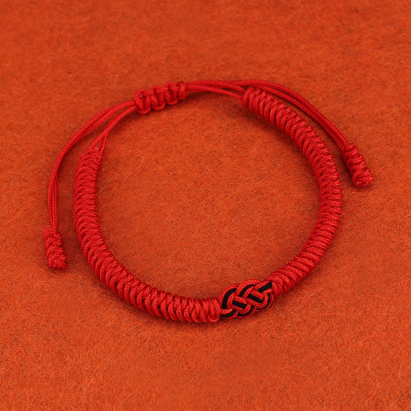 Mythstone 2Pcs Tibetan Luck Chinese Knot Protection String Bracelet