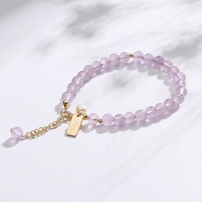 Mythstone Natural Amethyst Crystal Relieves Stress Bracelet