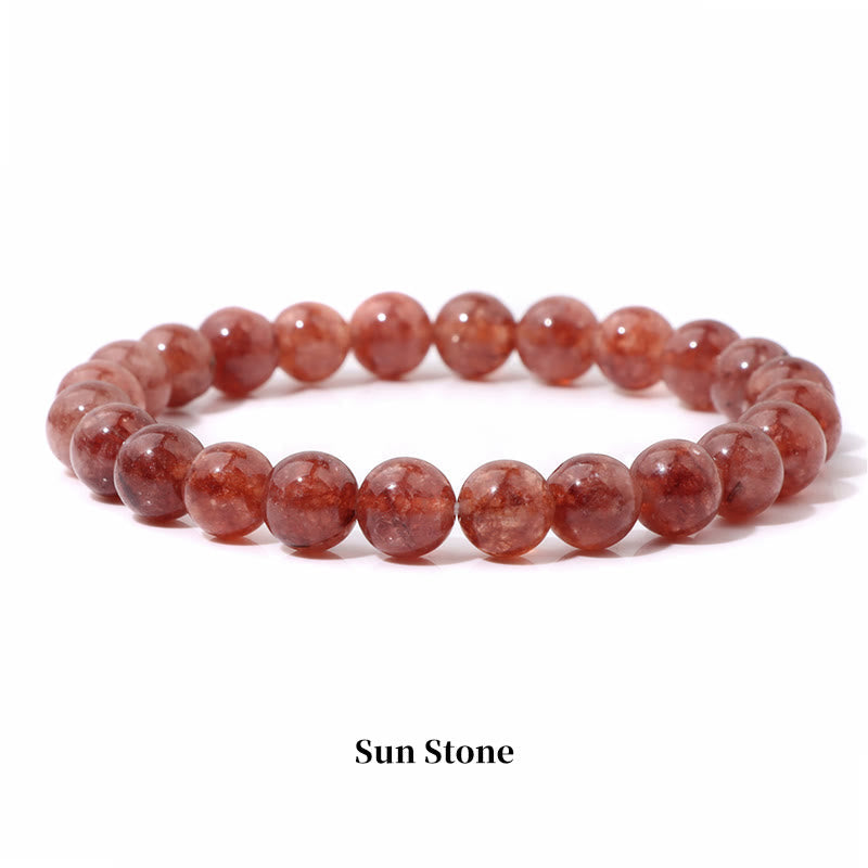 Mythstone Natural Stone Quartz Healing Beads Bracelet