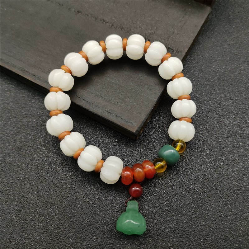 Mythstone Natural Bodhi Seed Agate Bodhi Harmony Bracelet