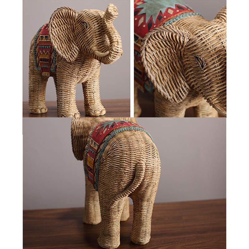 Mythstone Elephant Resin Wisdom Wealth Home Decoration