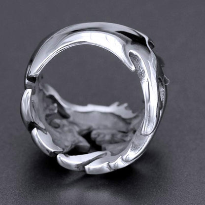 Mythstone Dragon Pattern Protection Strength Adjustable Ring