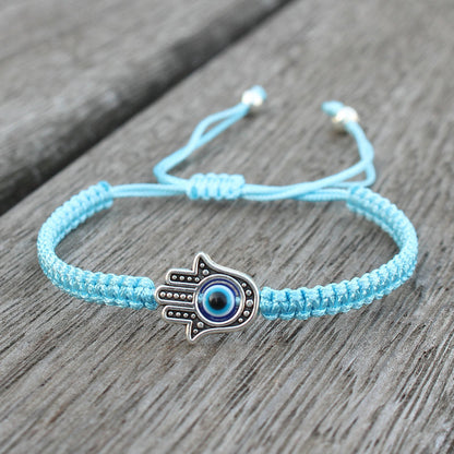 Pulsera de hilo con símbolo de la suerte Hamsa hecha a mano de Mythstone