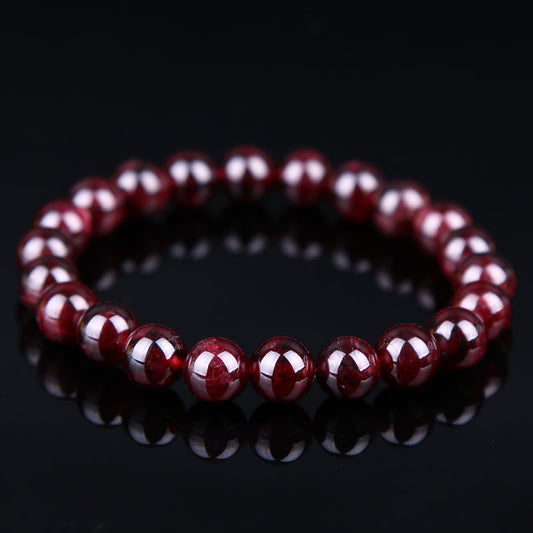 MythStone Natural Garnet Bead Passion Bracelet