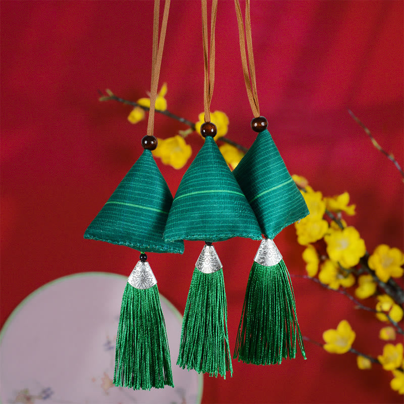 Mythstone Dragon Boat Festival Zongzi Pattern Sachet Protection Tassel Hanging Decoration