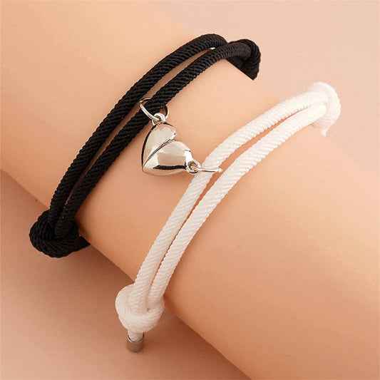 2Pcs Love Magnetic Couple String Strength Bracelet