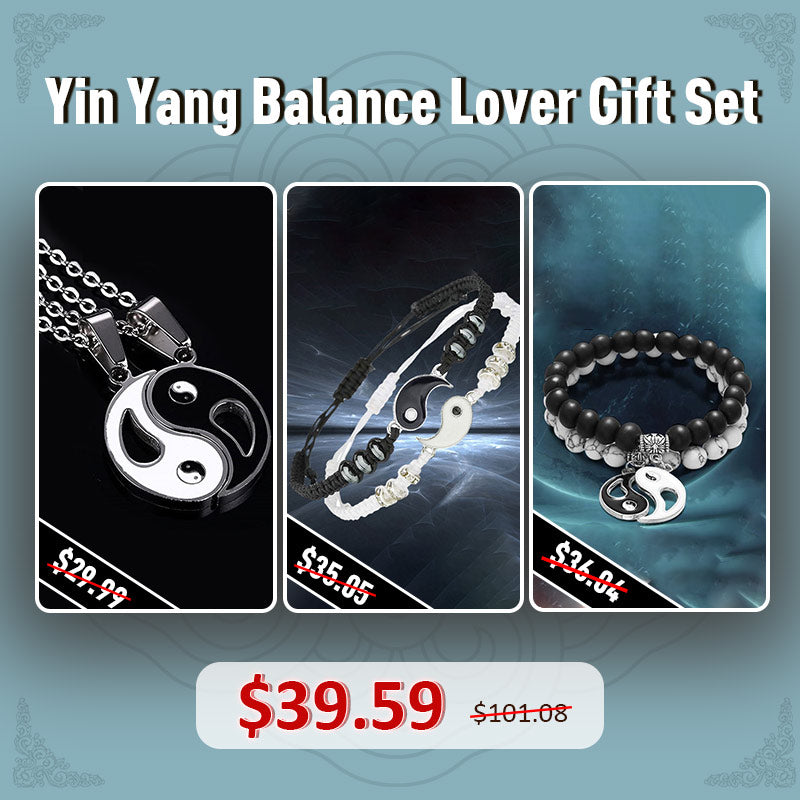 Set de regalo para amantes del equilibrio Yin Yang de Mythstone 