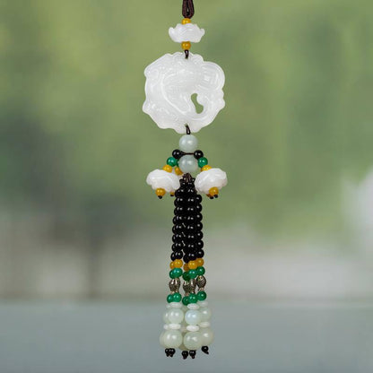 Mythstone FengShui Jade PiXiu Blessing Car Pendant Decoration