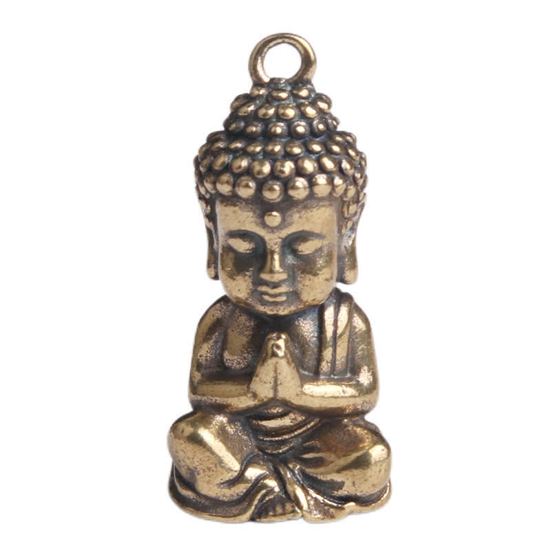 Mythstone Buddha Compassion Copper Keychain Pendant Decoration