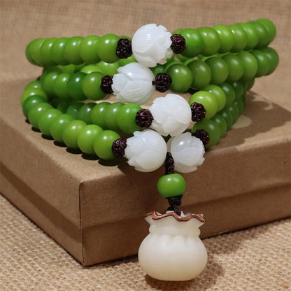 Mythstone Natural Bodhi Seed 108 Beads Mala Wisdom Bracelet