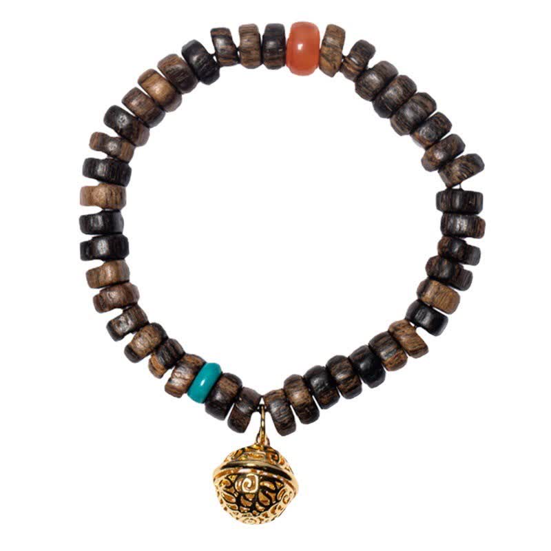 Mythstone Agarwood Red Agate Turquoise Balance Strength Bracelet