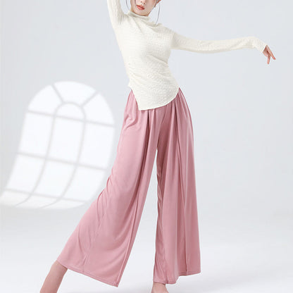 Mythstone Solid Color Loose Wide Leg Pants Dance Women's Yoga Pants