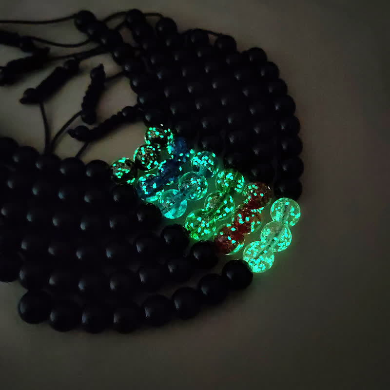 Mythstone Black Obsidian Luminous Glowstone Strength Bracelet