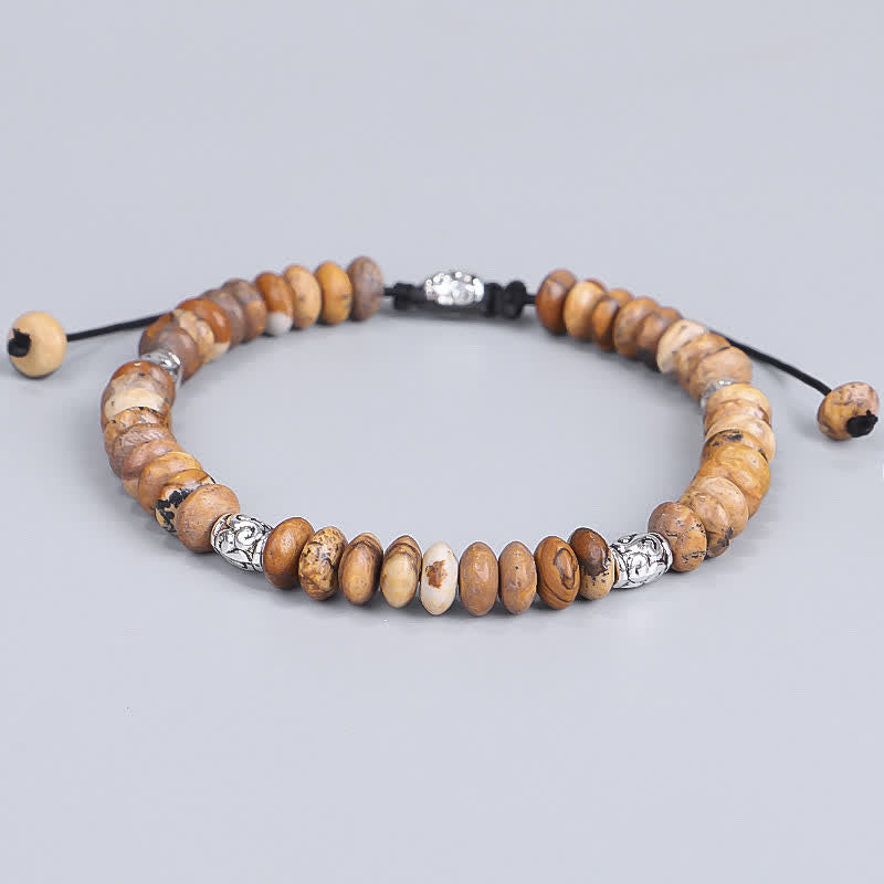 Mythstone Picture Jasper Positive Beads String Bracelet