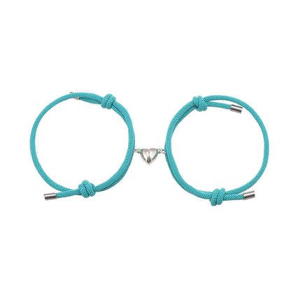 2Pcs Love Magnetic Couple String Strength Bracelet