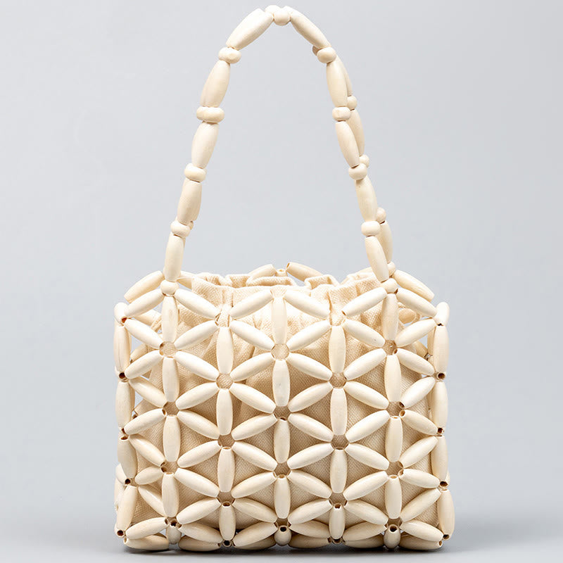 Mythstone Hand-woven Mini Wooden Beads Handbag