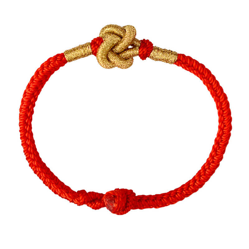 Pulsera trenzada con nudo chino de diseño simple hecha a mano Mythstone