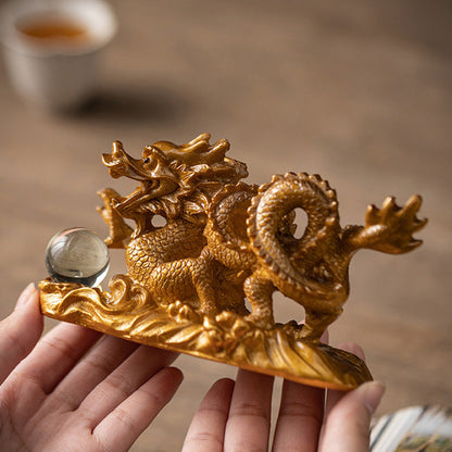 Mythstone Year Of The Dragon Color Changing Resin Luck Success Tea Pet Home Figurine Decoration