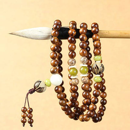 Mythstone Tibetan Rosewood Mala Protection Calm Bracelet