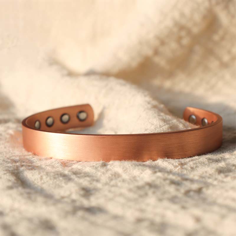 Mythstone Vintage Pattern Magnetic Copper Adjustable Cuff Bracelet Bangle