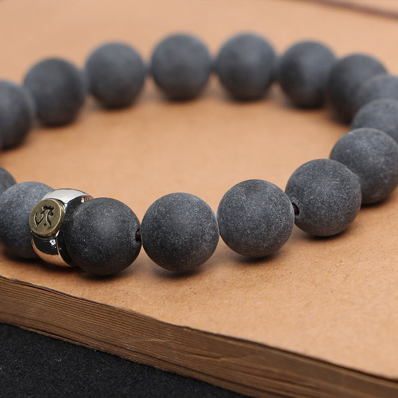 Pulsera curativa de ciprés tibetano con Buda natal del zodíaco chino Mythstone 