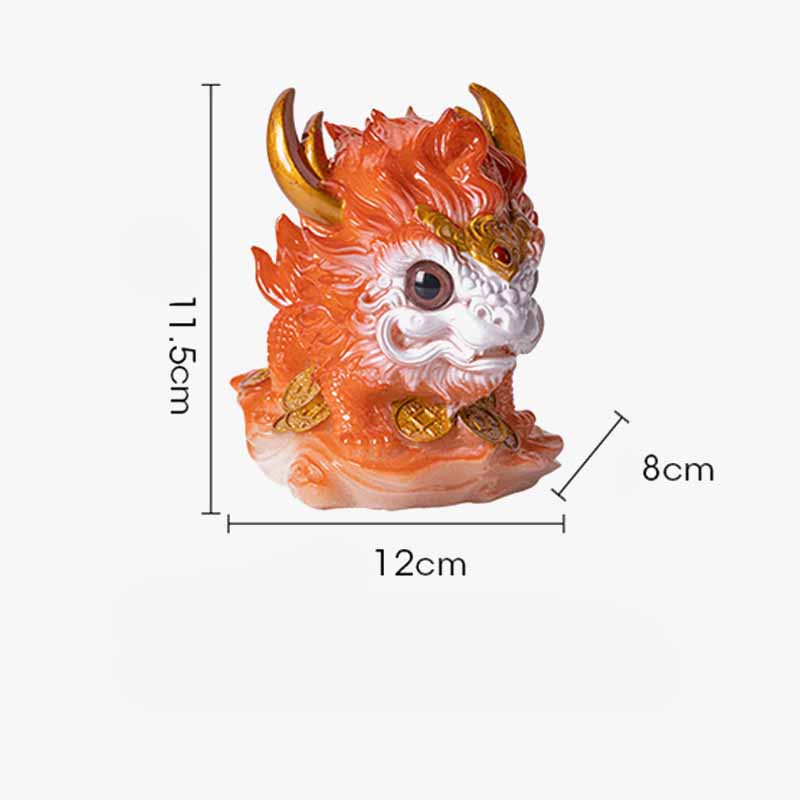 Mythstone Color Changing Small Kirin Resin Tea Pet Home Figurine Decoration