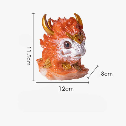 Mythstone Color Changing Small Kirin Resin Tea Pet Home Figurine Decoration