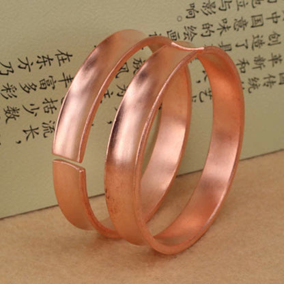 Mythstone Copper Wealth Luck Cuff Bracelet Bangle