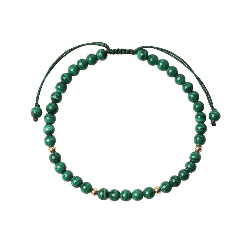 MythStone Natural Malachite Protection Calmness String Bracelet