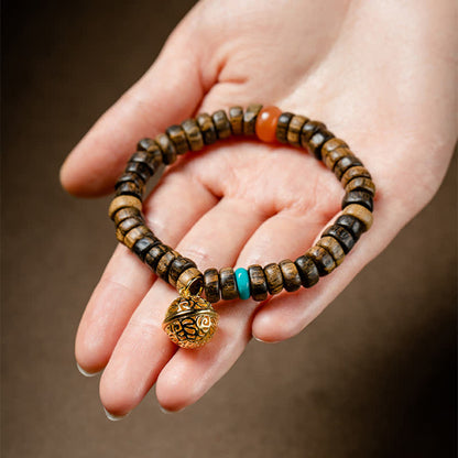 Mythstone Agarwood Red Agate Turquoise Balance Strength Bracelet