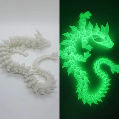 Dragón luminoso de Feng Shui de Mythstone, impreso en 3D, para la suerte, el éxito y la decoración del hogar 