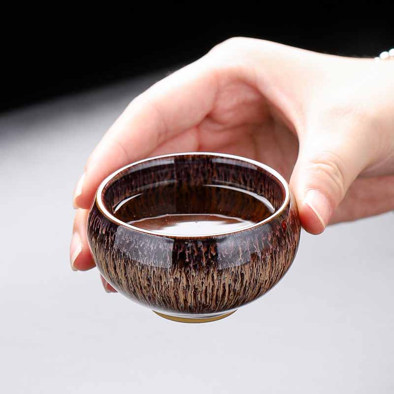 Mythstone Small Koi Fish Kiln Change Chinese Jianzhan Ceramic Teacup Kung Fu Tea Cup 60ml