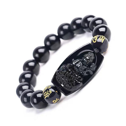 Mythstone Chinese Zodiac Obsidian Protection Bracelet