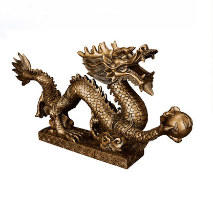 Mythstone Feng Shui Dragon Auspicious Cloud Wealth Luck Decoration