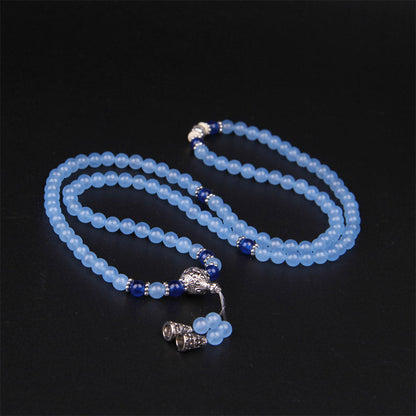 Mythstone 108 Beads Blue Crystal Healing Bracelet Mala