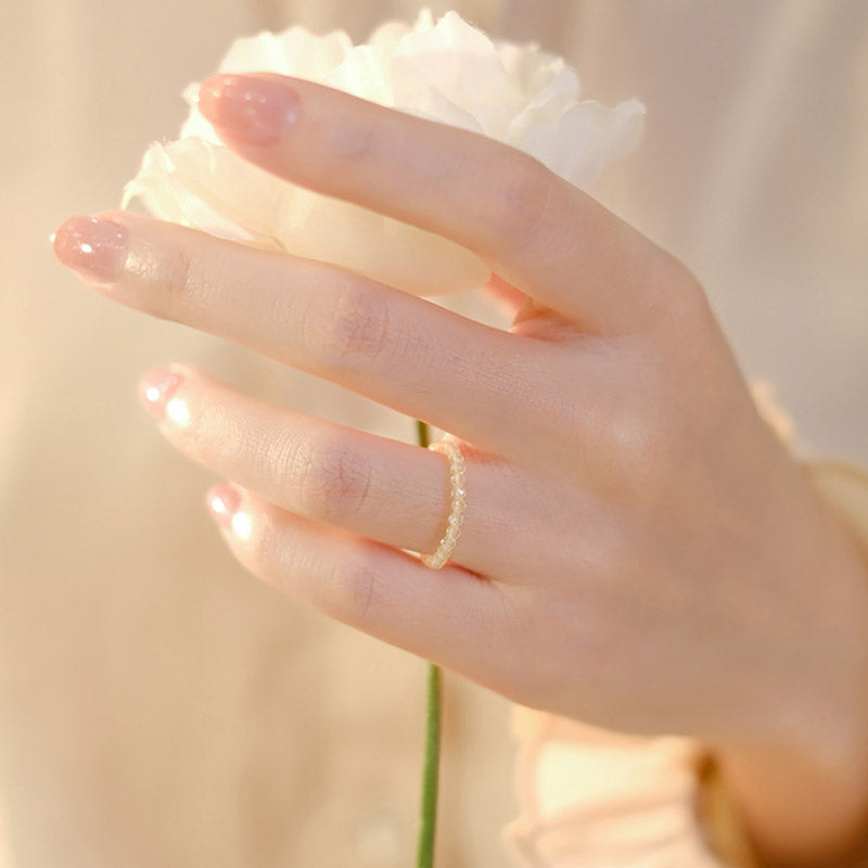 Mythstone Natural Citrine Happiness Prosperity Ring