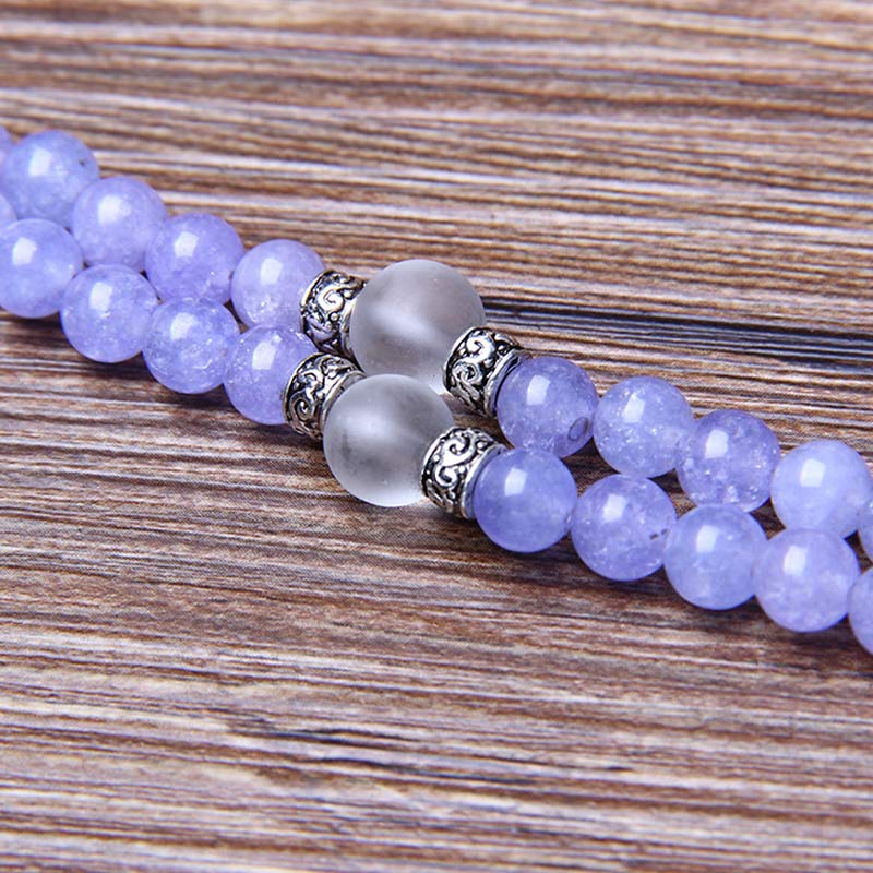 Mythstone Purple Jasper Bead Strength Bracelet Mala