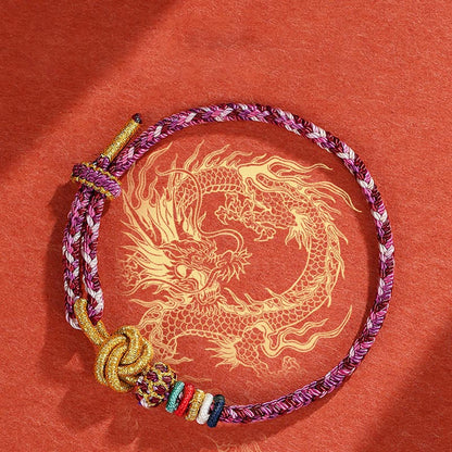 Mythstone Handmade Dunhuang Colorful Rope Protection Braid String Bracelet