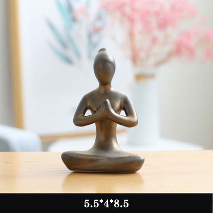 Mythstone AMythstonetract Yoga Meditation Exercise Ceramics Spiritual Figurine Sculpture Decoration