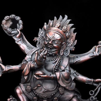 Estatua decorativa de cobre con la compasión del Bodhisattva Mahakala del Tíbet de Mythstone