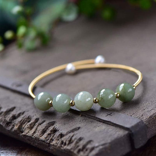 Mythstone Jade Abundance Luck Blessing Bracelet Bangle