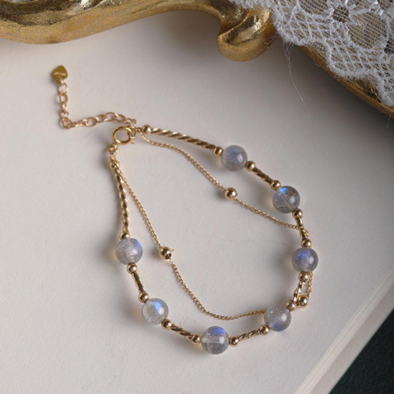 Mythstone Moonstone Positive Charming Chain Bracelet